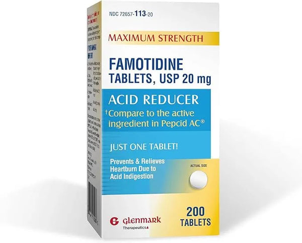 Famotidine Maximum strength glenmark 200 tablestas