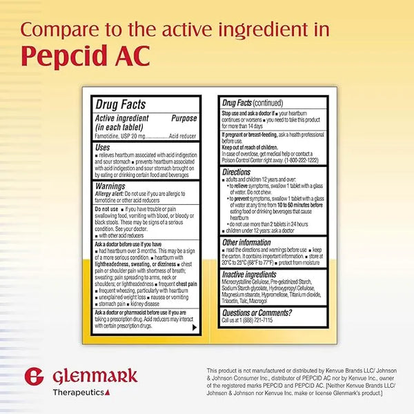 Famotidine Maximum strength glenmark 200 tablestas