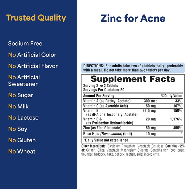 Puritan`s Pride Zinc Para Acne