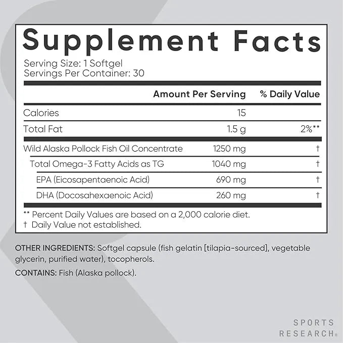 Sports Research Omega-3 Fish Oil