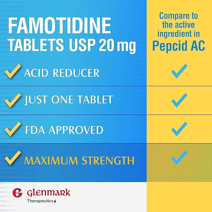 Famotidine Maximum strength glenmark 200 tablestas